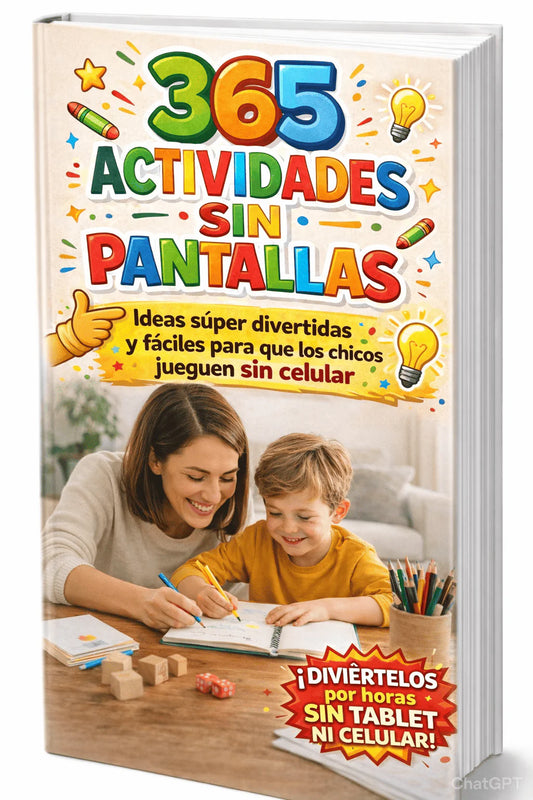 365 Actividades Sin Pantallas Ideas simples y listas para tus hijos +6 BONOS DE REGALO